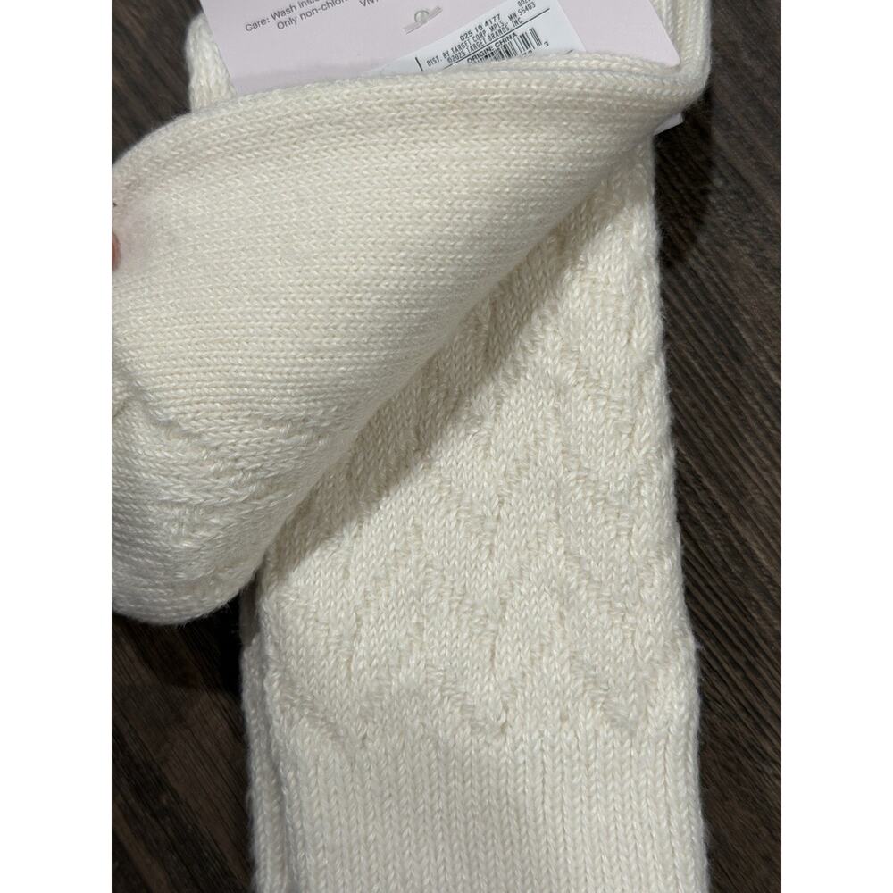 Lot Of 2 -Auden Boot Socks Womens 4-10 White 2 Pairs Crew Super Soft Cozy - Picture 7 of 7